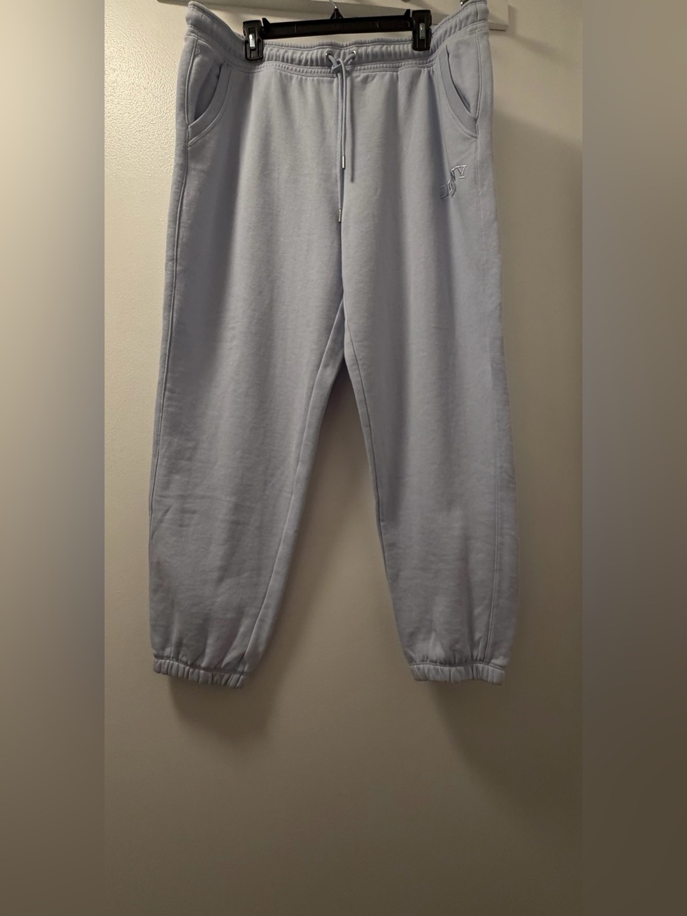 DKNY Sport Varsity Logo Fleece Joggers Lilac (Light Purple/Gray) XL